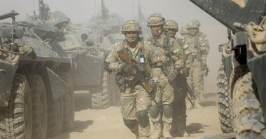 Uzbekistan's troops attend joint military drills together with Russia and Tajikistan at Harb-Maidon firing range about 20 kilometers (about 12 miles) north of the border with Afghanistan, in Tajikistan, Aug. 10, 2021 (AP Photo/Didor Sadulloev, File)