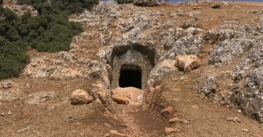 A view from an entrance to a room of Kırk Caves, Kahramanmaraş, southern Turkey, Aug. 17, 2021. (AA Photo)