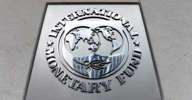 An exterior view of the building of the International Monetary Fund (IMF) is seen in Washington, D.C., U.S., March 27, 2020. (AFP Photo)