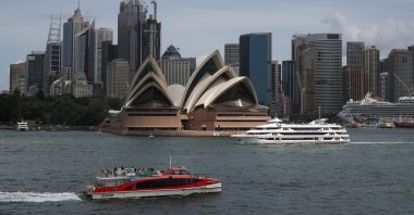 The Sydney Opera House and city center skyline are seen in Sydney, Australia, Feb. 28, 2020. (Reuters Photo)