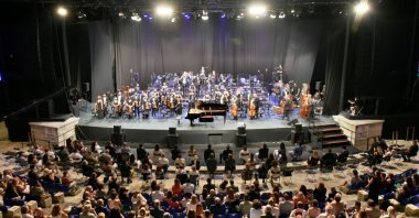A photo from the opening concert of the 49th Istanbul Music Festival