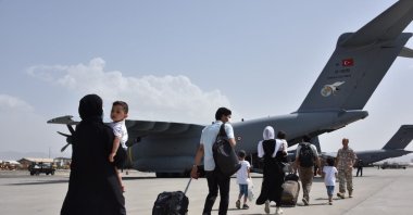 Turkey evacuates at least 200 citizens from Kabul Hamid Karzai International Airport, Kabul, Afghanistan, Aug. 18, 2021. (IHA Photo)