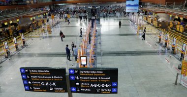People are seen at the domestic departure terminal of Sabiha Gökçen Airport in Istanbul, Turkey, June 11, 2020. (Reuters Photo)