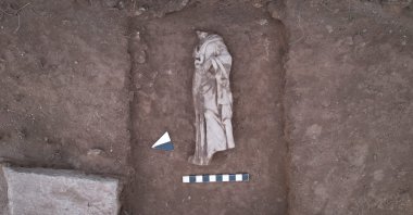 The statue of Hygieia in the ancient city of Aizanoi, Kütayha, western Turkey, Aug. 19, 2021. (AA Photo)