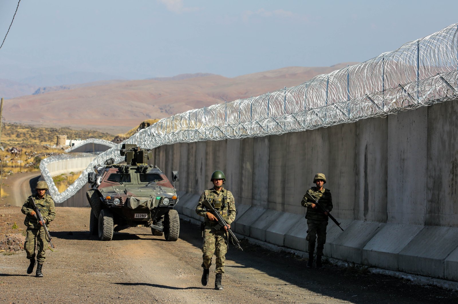 Turkish security forces patrol the eastern border with Iran, Van, Turkey, Aug. 19, 2021. (Photo by Uğur Yıldırım)