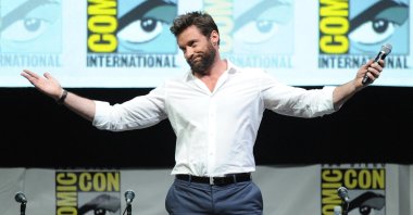 Actor Hugh Jackman speaks at the 20th Century Fox "X-Men: Days of Future Past" panel during Comic-Con International 2013 at San Diego Convention Center in San Diego, California, U.S., July 20, 2013. (AFP Photo)