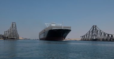 Ever Given, one of the world's largest container ships, is seen after sailing through Suez Canal in Ismailia, Egypt August 20, 2021. (Reuters Photo)