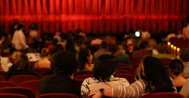Guests wait in their seats on the opening night of previews for "Pass Over," following the 17-month shutdown of Broadway due to COVID-19, at the August Wilson Theater in New York City, U.S., Aug. 4, 2021. (Reuters Photo)