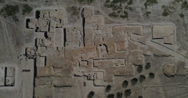 An aerial view from the Tepecik Mound, Aydın, western Turkey, Aug. 23, 2021. (AA Photo)