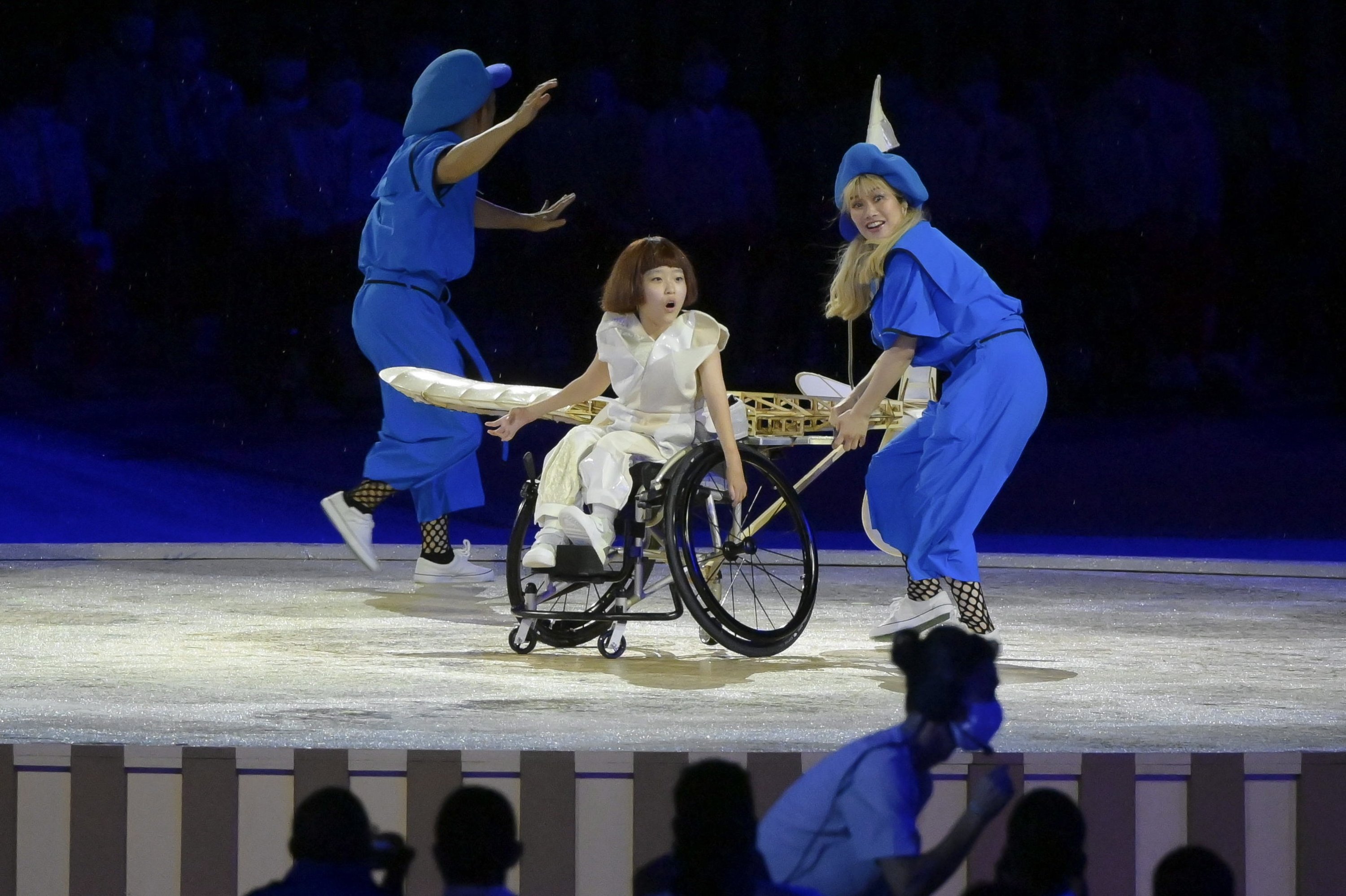 Artists perform during the Tokyo 2020 Paralympic Games opening ceremony at the Olympic Stadium in Tokyo, Japan, Aug. 24, 2021. (EPA Photo)