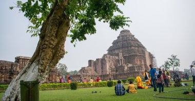 Visitors spend time at the historic Konark Sun Temple, Odisha, India, Oct. 13, 2019. (Photo by Shutterstock)