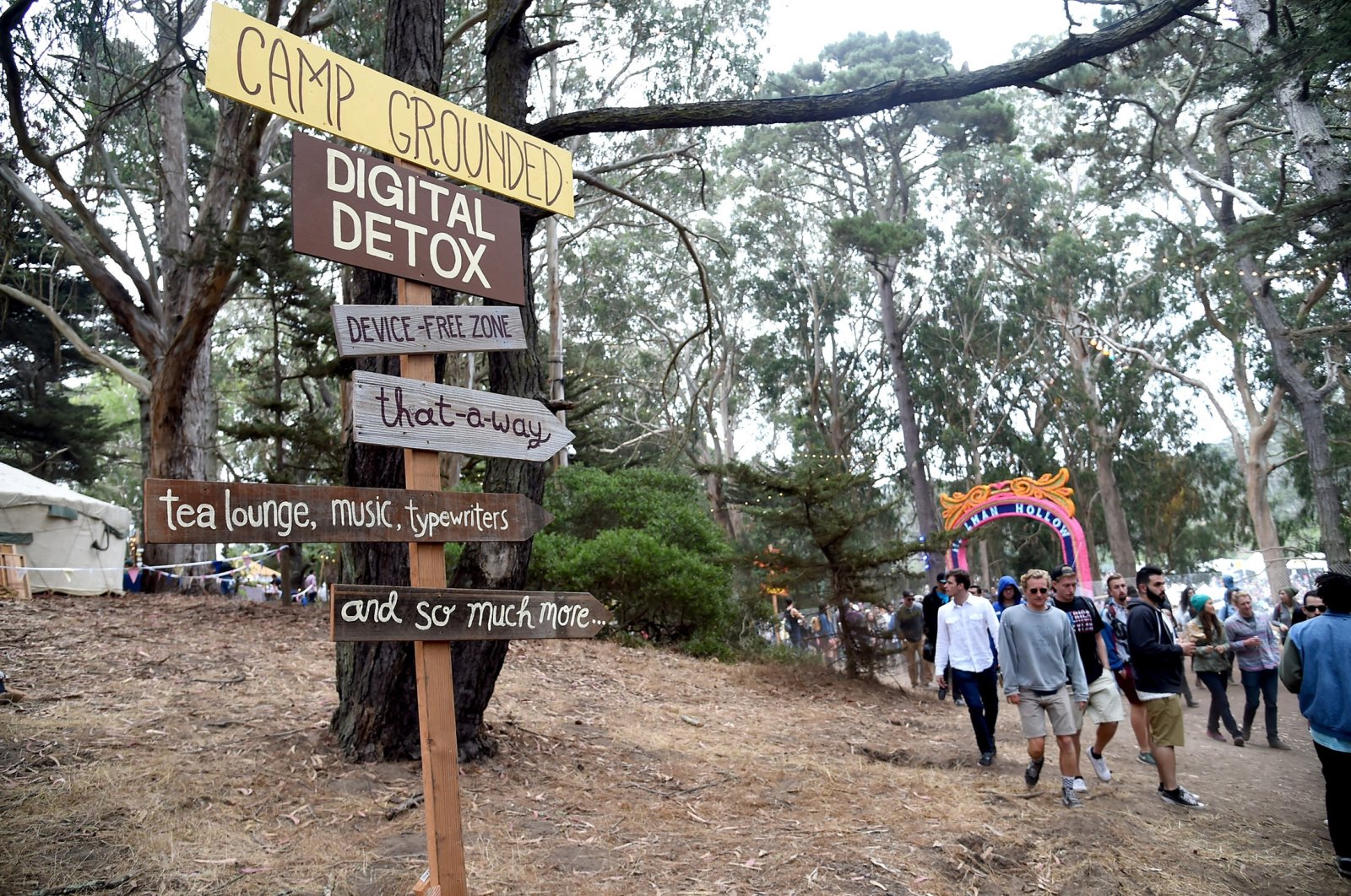 Digital Detox: Analog Zone can be seen during Outside Lands Music and Arts Festival at Golden Gate Park in San Francisco, California, U.S., Aug. 9, 2021. (Getty Images)