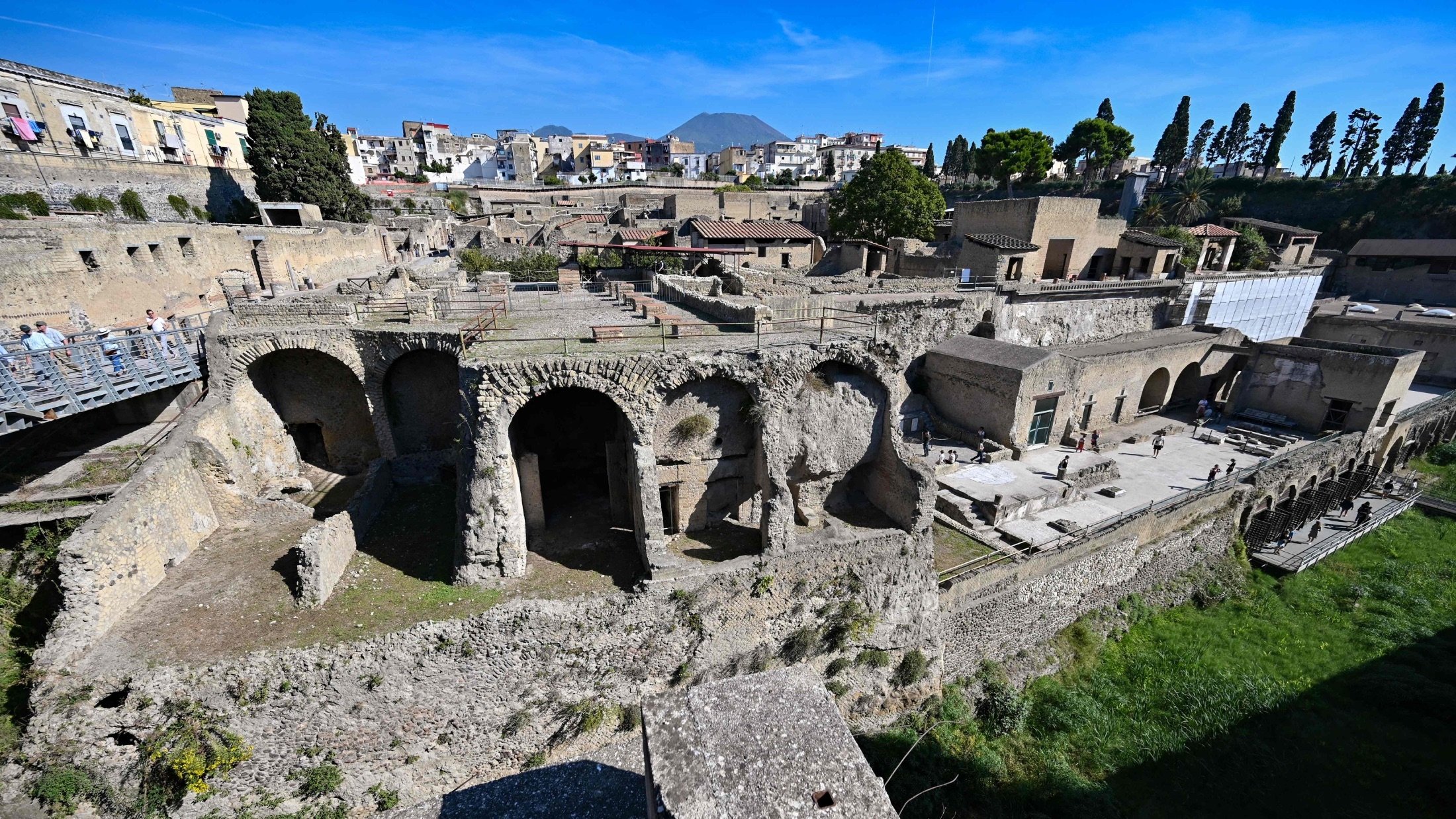 A general view shows the archaeological site of Herculaneum in Ercolano, near Naples, Italy, Oct. 23, 2019. (AFP Photo)