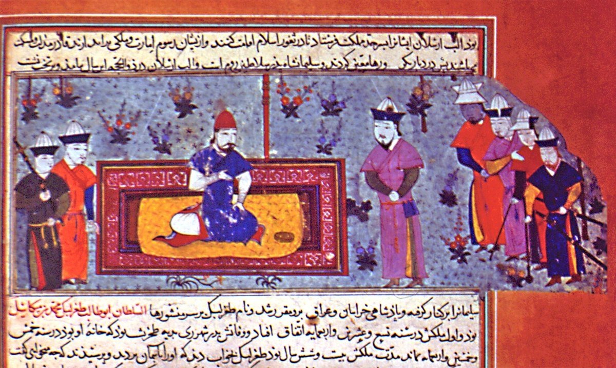 Miniature depicting Sultan Alp Arslan, located in the Topkapi Palace Museum. (Wikimedia)
