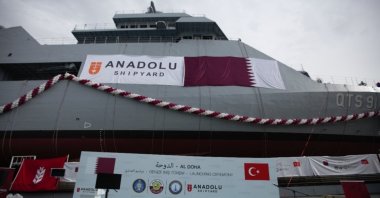 The QTS 91 Al Doha during the delivery ceremony held in Istanbul, Turkey, Aug. 25, 2021. (Courtesy of Anadolu Shipyard)