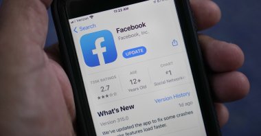 The Facebook app is shown on a smart phone in Surfside, Fla., U.S., April 23, 2021. (AP Photo)