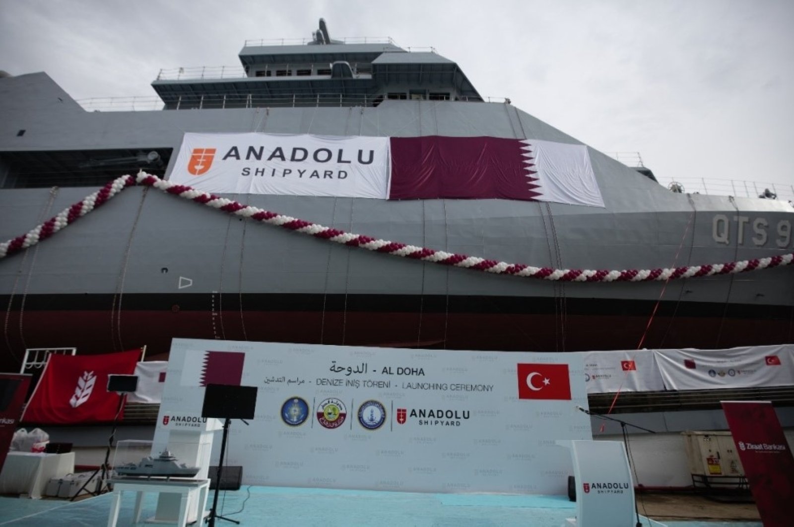 Turkish shipyard delivers 1st cadet training ship for Qatari Navy
