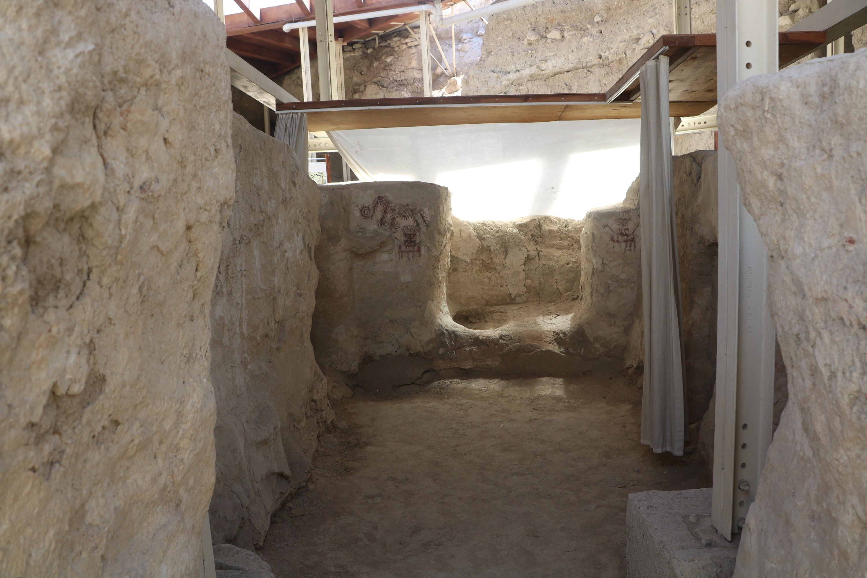 A view from a house found in the archaeological site of Arslantepe, Malatya, eastern Turkey, Aug. 18, 2021. (IHA Photo)