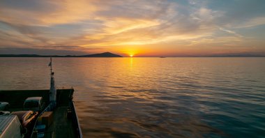 A Geyikli ferryboat transports cars and passengers to Bozcaada island. (Shutterstock Photo)