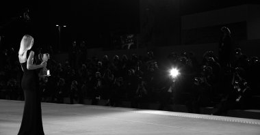 Vanessa Kirby poses with the Coppa Volpi for Best Actress during the winners' photocall at the 77th Venice Film Festival, Venice, Italy, Sept. 12, 2020. (Getty Images)