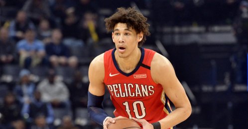 New Orleans Pelicans center Jaxson Hayes handles the ball in the first half of an NBA basketball game against the Memphis Grizzlies in Memphis, Tenn., U.S., Jan. 20, 2020, (AP File Photo)