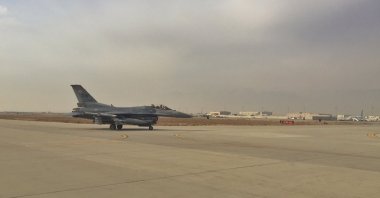 An F-16 from the 455th Air Expeditionary Wing stands at Bagram Air Field, north of Kabul, Afghanistan, Jan. 9, 2017. (Photo by Getty Images)