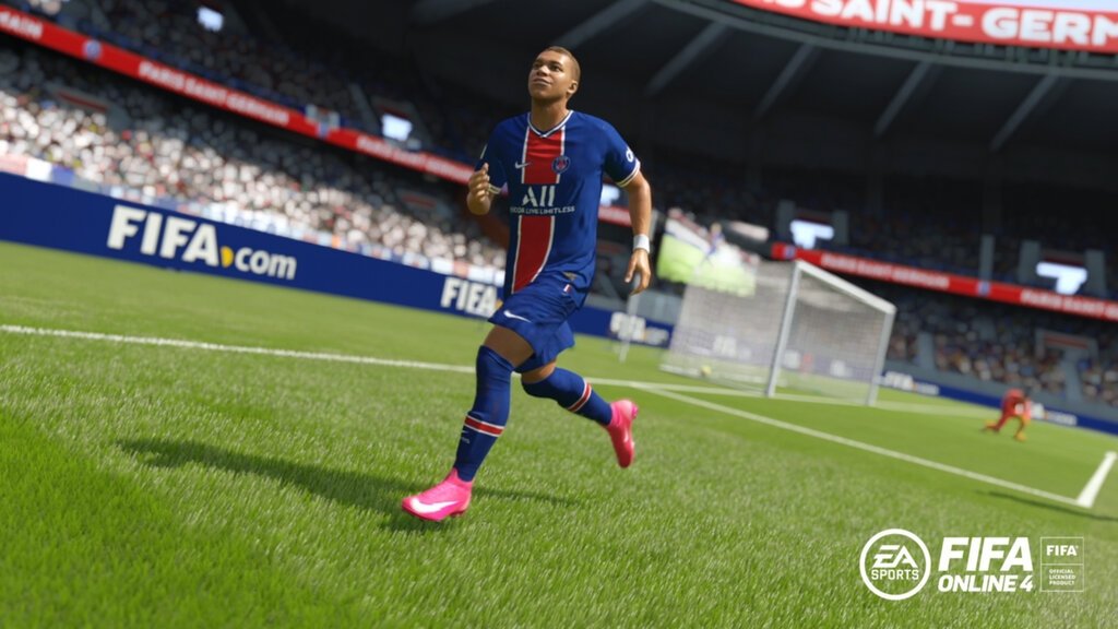 PSG's Kylian Mbappe is seen in this in-game photo provided by EA Sports