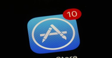 Apple's App Store app seen on a screen in Baltimore, U.S., March 19, 2018. (AP Photo)