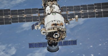 The International Space Station (ISS) photographed by Expedition 56 crew members from a Soyuz spacecraft after undocking, Oct. 4, 2018. (Reuters File Photo)