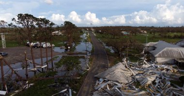 Damage in the city of Pointe-Aux-Chenes after Hurricane Ida made landfall, near Montegut, Louisiana, U.S., Aug. 30, 2021. (AFP Photo)