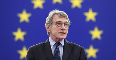 European Parliament President David Sassoli speaks during the opening of the plenary session of the European Parliament in Strasbourg, France, June 7, 2021. (Reuters File Photo)