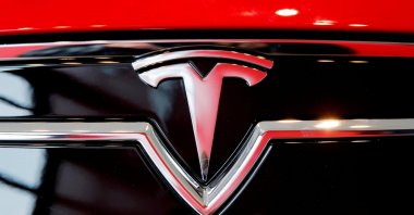 A Tesla logo on a Model S inside a Tesla dealership in New York, U.S., April 29, 2016. (Reuters File Photo)