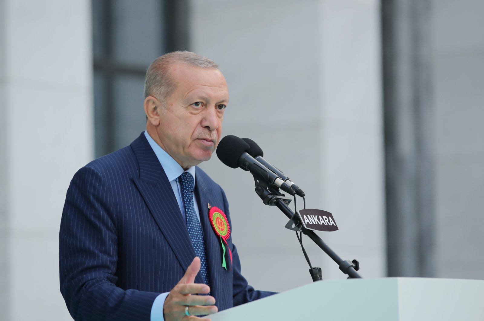 President Recep Tayyip Erdoğan speaks during the opening ceremony of the 2021-2022 judicial year in Ankara, Turkey, Sept. 1, 2021. (AA Photo)