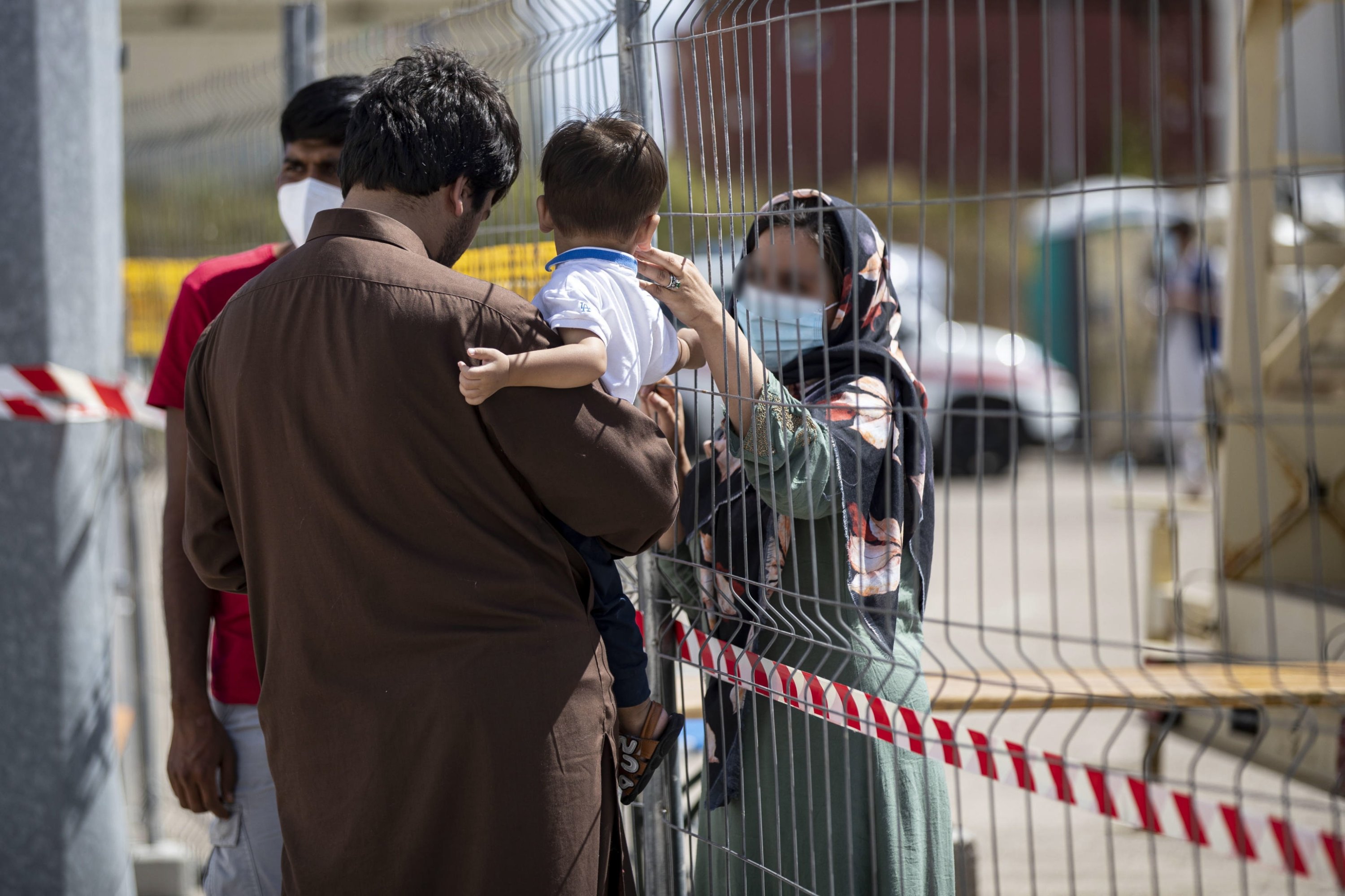 The reception center for Afghan refugees organized by the Italian Red Cross in Avezzano, Italy, Sept 1, 2021. (EPA Photo)