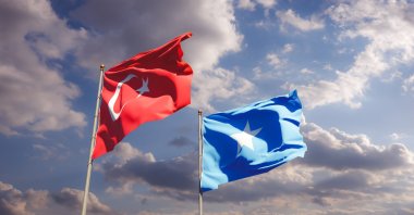 The flags of Turkey and Somalia. (Shutterstock Photo)