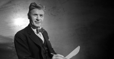 Ukranian painter Alexis Gritchenko poses for a photo, in Paris, France, November 1938. (Getty Images)