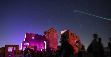 The international sky observation event kicks off at the 3,000-year-old Zerzevan Castle in Diyarbakır province, Turkey, Sept. 2, 2021. (AA Photo)