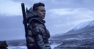 Leah Harvey, in a scene from the series “Foundation,” premiering Sept. 24, 2021. (Apple TV  via AP)