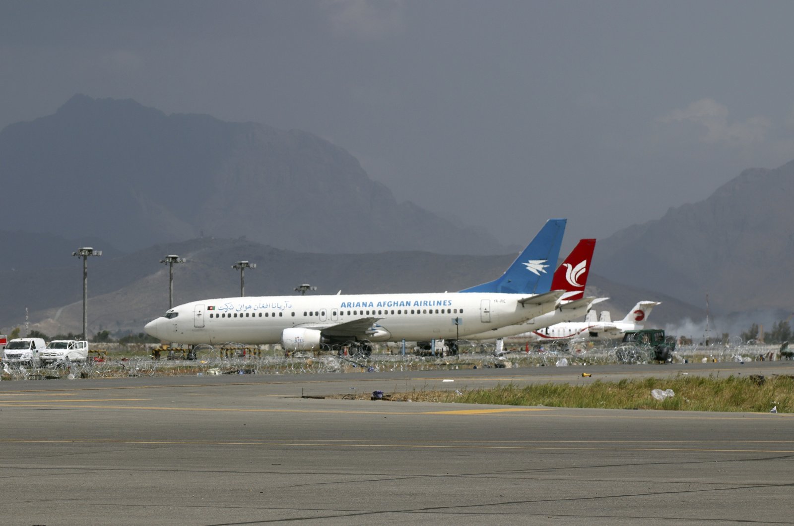 Aircraft are parked on the tarmac of the Hamid Karzai International Airport after the U.S. military's withdrawal, in Kabul, Afghanistan, Aug. 31, 2021. (AP Photo)