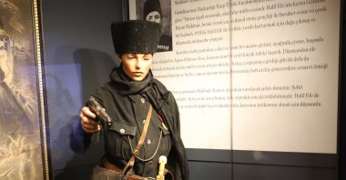 A model of a Turkish heroine on display at the exhibition in the Istanbul Cinema Museum. (Photo by Meltem Sarsılmaz)
