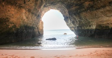 It's easy to feel small in the large Benagil Caves. (dpa Photo) 