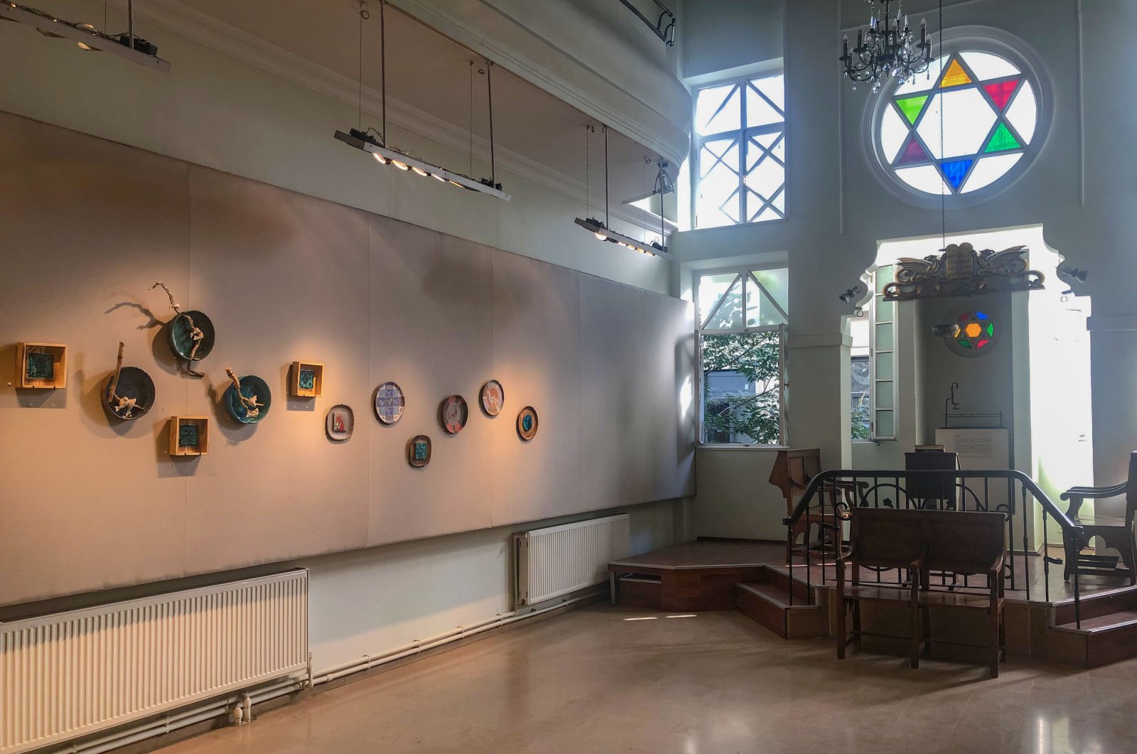 The entrance to the Schneidertempel art gallery and ceramicist Defne Küçük's “Bird Frequency” exhibition on display, in Istanbul, Turkey. (Photos by Matt Hanson)