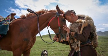 The Kok Boru Sports Club promotes the traditional sport played on horseback by the Kyrgyz community in Ercis district, Van, Turkey. (Anadolu Agency)