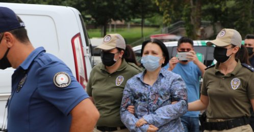 Police escort the suspect after her arrest, in the capital Ankara, Turkey, Aug. 7, 2021. (DHA Photo)