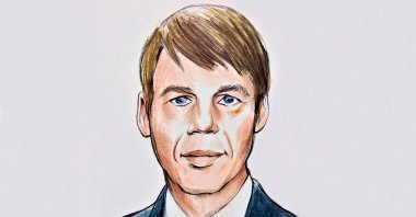 An illustration by Erhan Yalvaç shows a portrait of German diplomat Jan Hecker.