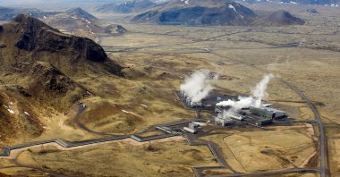 An aerial view of Hellisheidi geothermal power station near Reykjavik, Iceland, June 4, 2016. (Reuters Photo) 