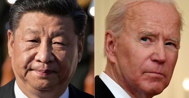 In this combination of file photos, Chinese President Xi Jinping (L) is seen during a welcome ceremony for Bulgaria's President Rumen Radev in Beijing, China July 3, 2019; and U.S. President Joe Biden speaks at the White House in Washington, D.C., U.S., May 17, 2021. (AFP Photo)