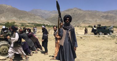 Taliban soldiers stand guard in Panjshir province, northeastern Afghanistan, Sept. 8, 2021. (AP Photo)