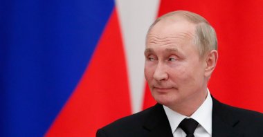 Russian President Vladimir Putin attends a press conference with the Belarusian president (not pictured) following their talks at the Kremlin in Moscow, Russia, Sept. 9, 2021. (AFP Photo)