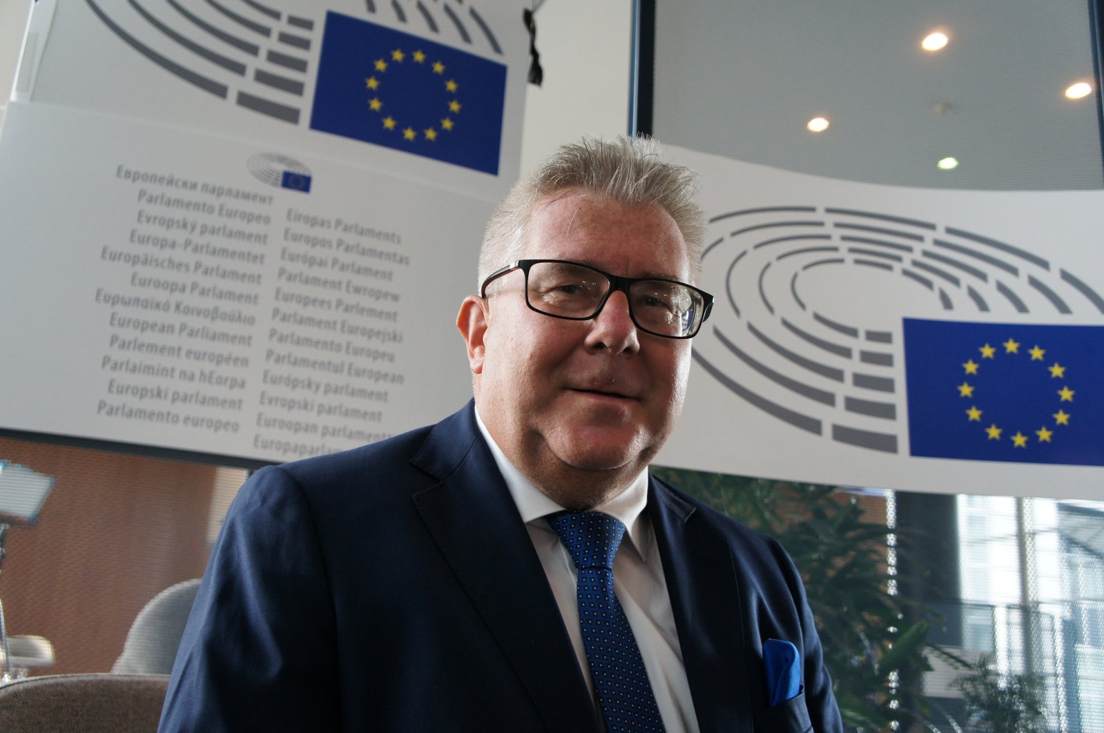 Ryszard Czarnecki, the chair of the EU-Turkey Friendship Group in the European Parliament, Sept. 10, 2021. (AA Photo)